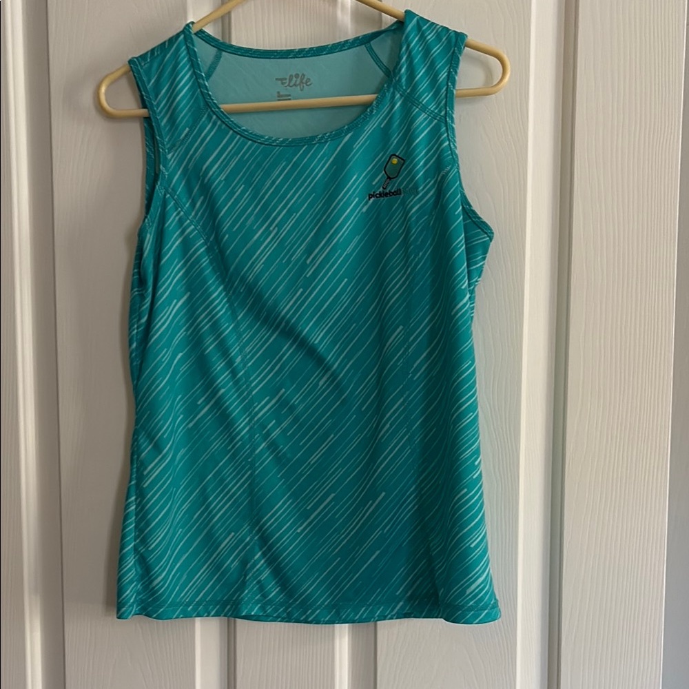 Fila Blue Fitted Sleeveless Tank Top